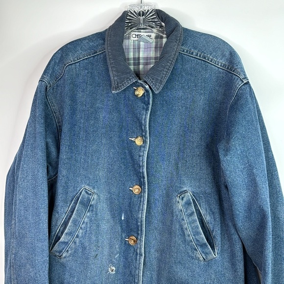 Vintage Cherokee Lined Denim Chore Rancher Jacket Size Medium - Picture 2 of 14